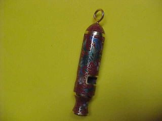 vintage cloisonne whistle.  3 - 1/2 inches 2