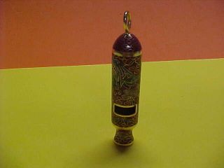 vintage cloisonne whistle.  3 - 1/2 inches 3