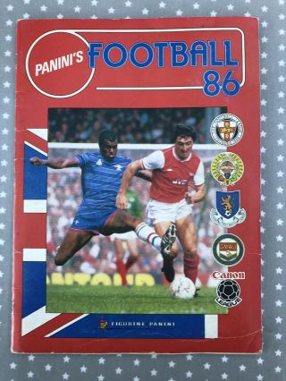 Panini Football 86 Sticker Album 100 Complete