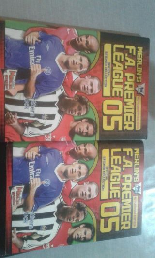 Merlin Premier League Football Sticker Album Ccomplete With Binder/cover 2005