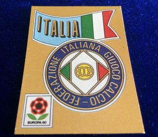 Panini Europa 80 Football Sticker Italia Badge 136 Professionally Recovered