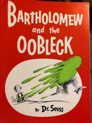 Vintage 1977 Bartholomew And The Oobleck Dr.  Seuss Book Softback Like