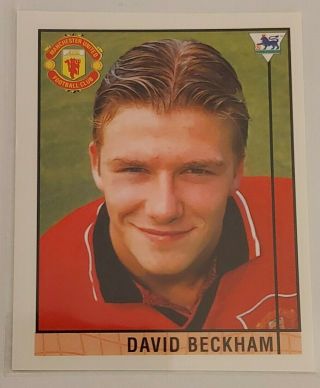 2 x David Beckham Rookie Merlin Premier League 96 Stickers Manchester United 4