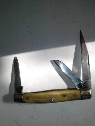 Vintage Puma Stock 675 Knife Germany Handmade Stainless 3 Blade Knife