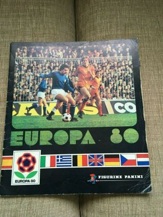 Panini Europa 80 Sticker Book Complete,  Some Wear To Cover Inside