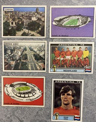 6 1978 Panini Argentina 78 Stickers Arg211 World Cup
