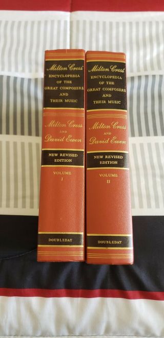 Milton Cross Encyclopedia Of The Great Composers & Their Music 1962 Vol 1& 2 Set