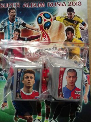 Fifa World Cup Russia 2018 Empty Album,  Full Stickers Set