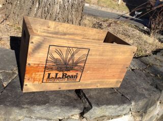 Vintage Ll Bean Wood Store Display Crate Carrying Box Freeport Maine
