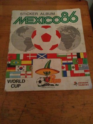Panini Mexico 86 World Cup Sticker Album.  100 Full