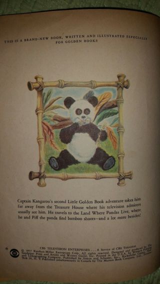 Captain Kangaroo and the Panda (A Little Golden Book) (1st Ed) 1957 