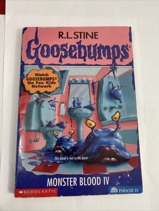 R.  L.  Stine Goosebumps 62 Monster Blood Iv 4 Vintage Book Beat Up Some Reader