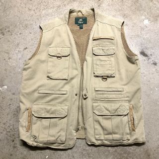 Vintage Orvis Fishing Tackle Vest Khaki Multiple Pockets Men’s 2xl Cotton