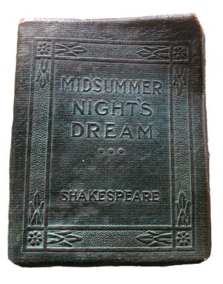 Antique Shakespeare Midsummer Nights Dreams Little Leather Library Book Old