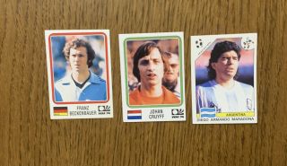 Panini World Cup Story Football Legends Stickers Cruyff Maradona Beckenbauer