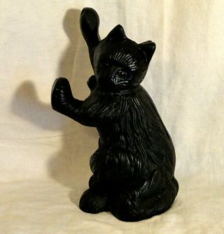 Vintage Solid Cast Iron Kitty Cat Door Stop Or Bookend
