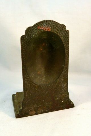Vintage Art Deco Cast Iron OWL Standing On Book Bookends 3