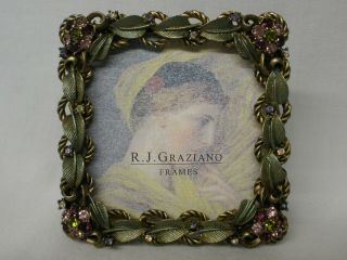 R.  J.  Graziano Picture Frame Swarovski Crystal Rare Vintage Authentic