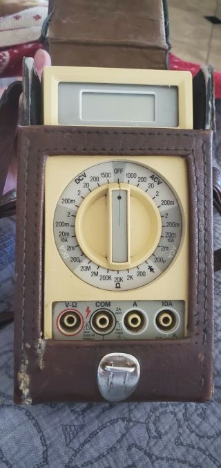 Vintage Beckman Tech 310 - Digital Multimeter,  Leather Case great 2
