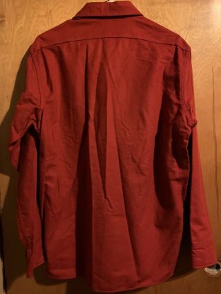 Vintage Woolrich Red Flannel Shirt Made In USA Sz Lg EUC 2