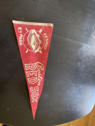 1969 Vintage Boston Red Sox Pennant Fenway Park Mlb Flag