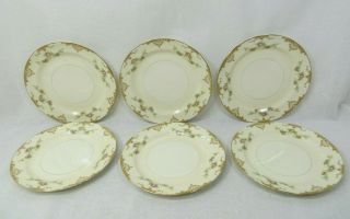 Vintage Homer Laughlin Eggshell Nautilus Aristocrat Set Of 6 Dessert Pie Plates