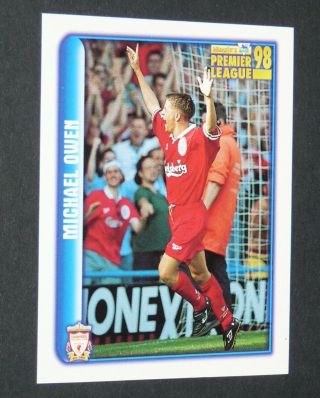 256 Michael Owen Rookie Reds Liverpool Merlin Premier League Football 1997 - 1998