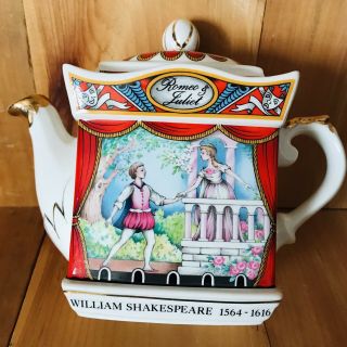 Sadler Teapot,  Romeo And Juliet William Shakespeare Vintage