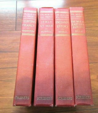Wwi Vintage Book Set 4 Titles From The War On All Fronts 1918