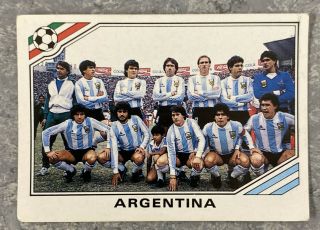 1986 Panini Mexico 86 Argentina Team Group Sticker Maradona