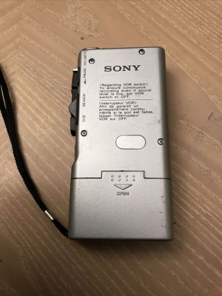 Vintage Sony M - 540V Handheld Cassette Voice Recorder 3