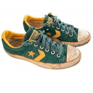 Vintage Converse All Star Green And Yellow Gold Women 
