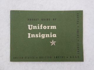 Pocket Guide Of Uniform Insignia Of The United Nations 1943