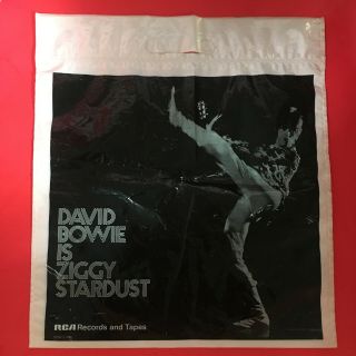 1972 Vintage David Bowie Record Store Bag - Ziggy Stardust - Rca Records Promo