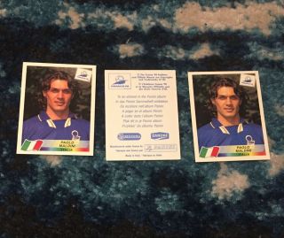 Panini Paolo Maldini France World Cup 98 Danone Promo Football Stickers Italy