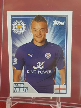 Jamie Vardy Leicester City Premier League 2015 Topps Rookie Sticker