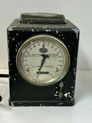 Vintage Portable Watthour Electric Meter - Type F - Sangamo Electric Company