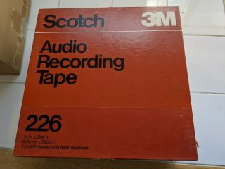Scotch 3m Studio Mastering Tape 226 10.  5 " Metal Reel To 1/4 " Radio Show Vtg 19