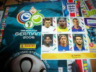 Panini Fifa World Cup 2006 Empty Sticker Album.  Germany With Sticker Sheet
