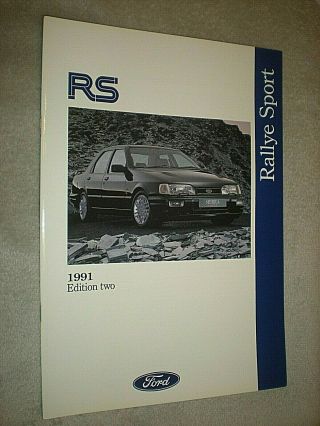 Ford Rs Rallye Sport.  Edition 2 1991 Brochure.  24 Pages.