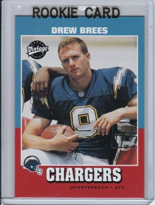 2001 Upper Deck Vintage 251 Drew Brees Chargers Rookie