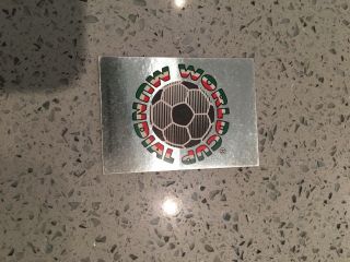 Panini Mexico 1986 World Cup 86 Badge No 1 Sticker Rarer White Back