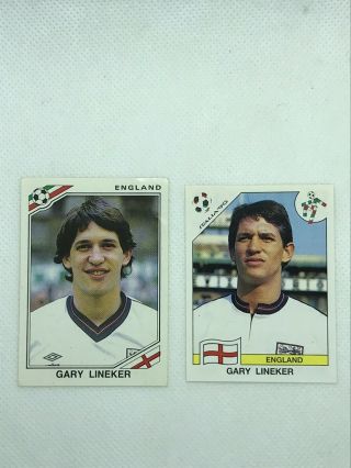 Gary Lineker Panini Fifa World Cup England Mexico 86 415 Italia 90 399