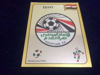 Panini Italia 90 World Cup Football Sticker Egypt Badge Number 439