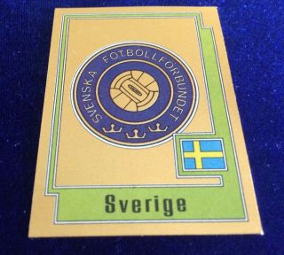 Panini Europa 80 Football Sticker Sverige Badge 254 Professionally Recovered