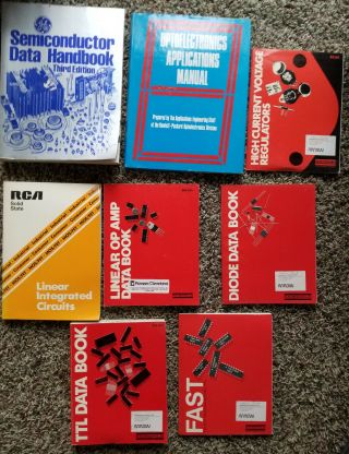 Vintage Fairchild,  Hp,  Ge,  And Rca Data Books - 8 Book Set,  Linear,  Opto,  More