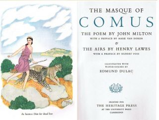 The Masque of Comus illustrations by Edmund Dulac Heritage Press 2