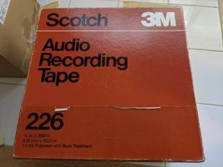 Scotch 3m Studio Mastering Tape 226 10.  5 " Metal Reel To 1/4 " Radio Show Vtg 17