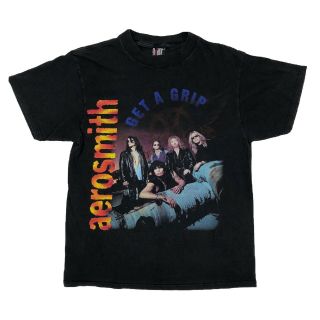 Vintage 1994 Giant Aerosmith Get A Grip Tour Shirt | Mens Size L