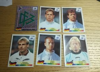 Panini France 98 World Cup 1998 Stickers Germany 6 Stickers